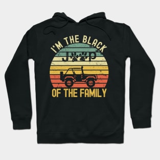 Vintage Jeep I'm The Black Jeep Of The Family Jeep Dog Paws Jeep Lover Dog Lover Hoodie